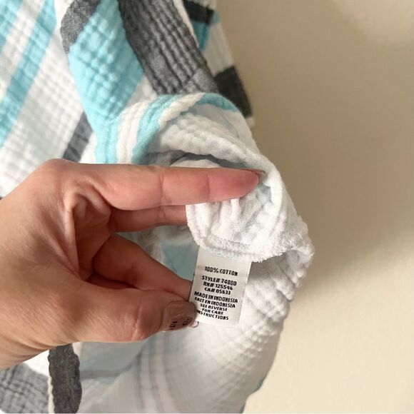 Habitat Clothes To Live In Top Gauze Top Blouse V Neck Size S Cotton - Picture 4 of 6